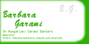 barbara garami business card